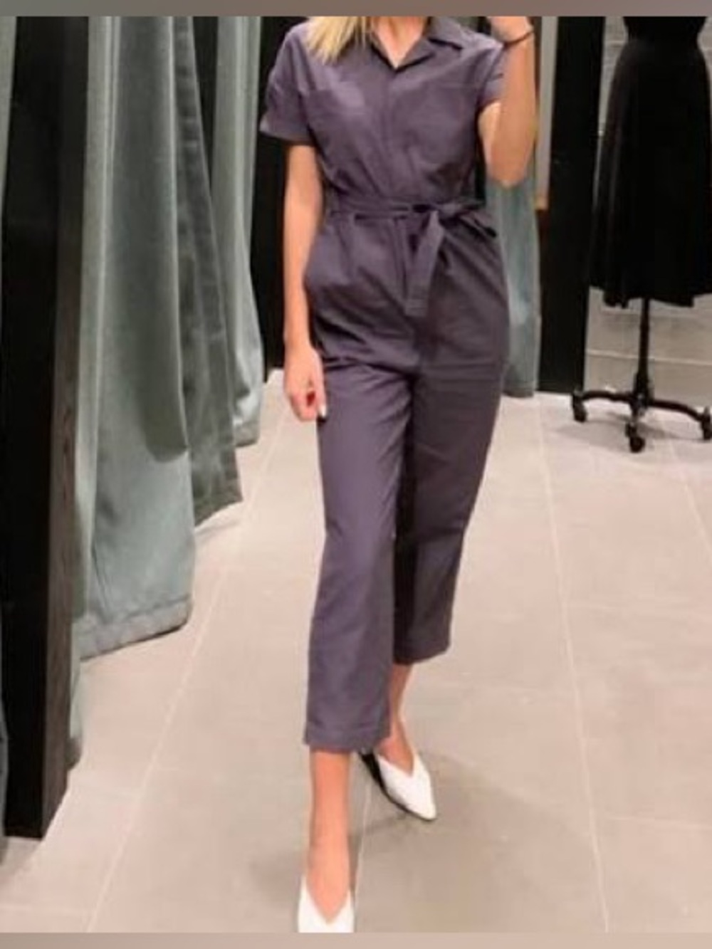 Aritzia Babaton Ronnie Jumpsuit in Charcoal Gray
